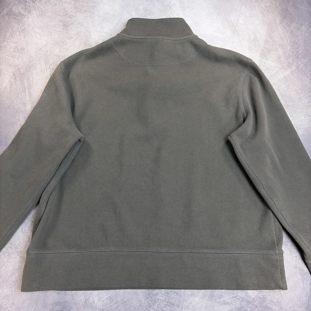 Banana Republic Mens XL Quarter Zip Pullover Sweatshirt Gray Mock Neck‎